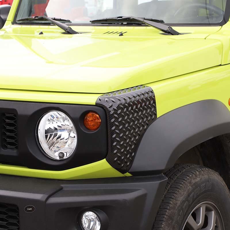 Car Front Rear Fender Side Guard Angle Decoration Anti-scratch Cover Trim for Suzuki Jimny 2019-2023 Carbon Fiber Priend Car Accessories