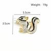Personalized Cute Rhinestone Squirrel Lapel Pin - Versatile Animal Brooch & Jewelry Accessory