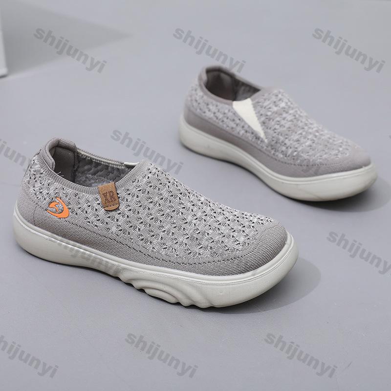 Fashion Women Lightweight Flats Walking Shoes Spring Casual Soft Soles Comfortable Slip-on  Shoes Woman Thick Soles Non-slip Casual Shoe