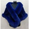Sciarpa a mantella da donna in pelliccia sintetica effetto pelo di volpe e visone, mantella in pelliccia sintetica, scialle per abito, nuovo inverno