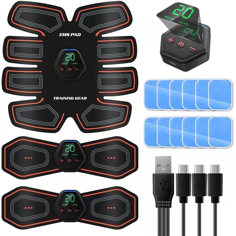 New Display Screen Abdominal Muscle Patch Fitness Equipment EMS Home Muscle Exercise Training Abdominal Fitness Device