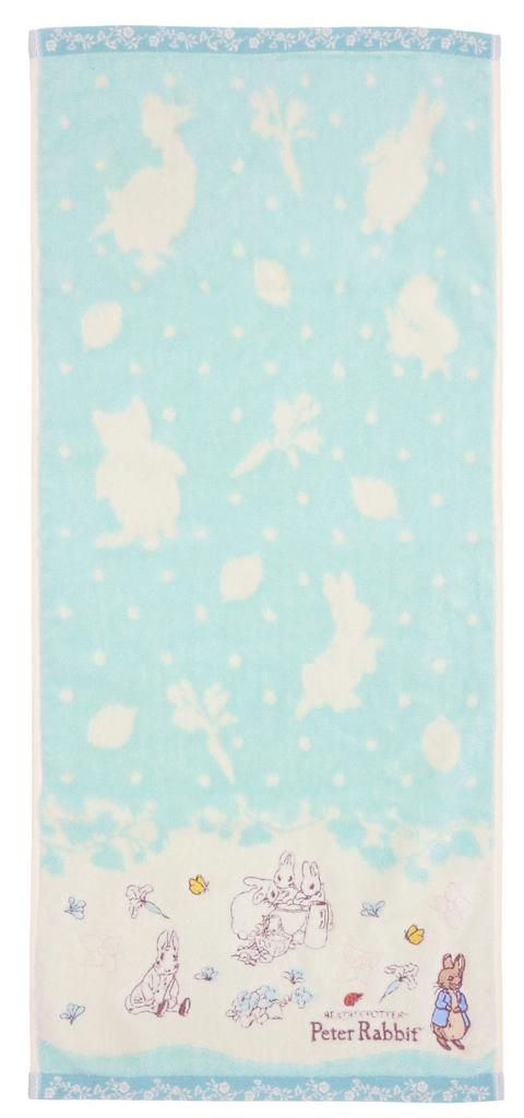 Marushin Peter Rabbit Face 34 x Forest 5605009300 Towel, 80cm, Story, 100% Cotton, Embroidered,