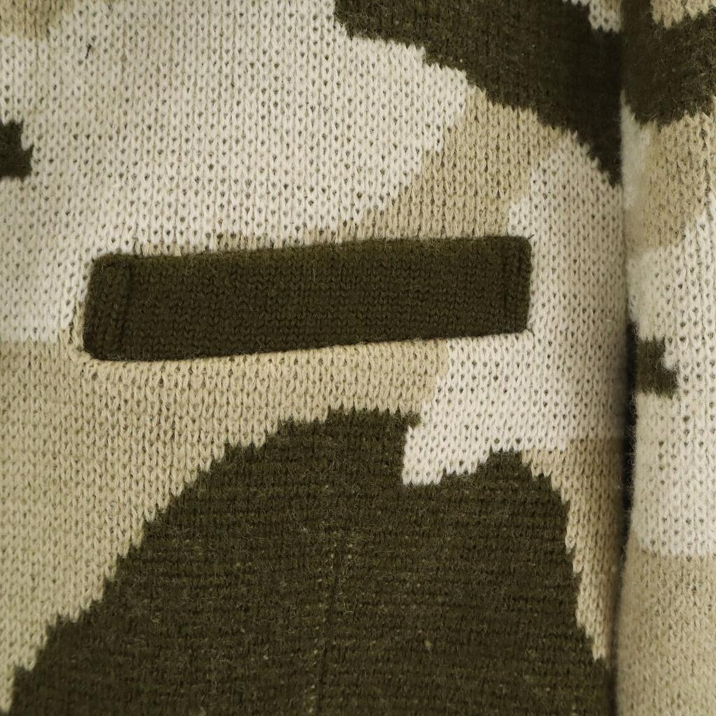 03 by KNITT03 Made in Japan 100% wool Camouflage knit tailored jacket 3 Men's Used