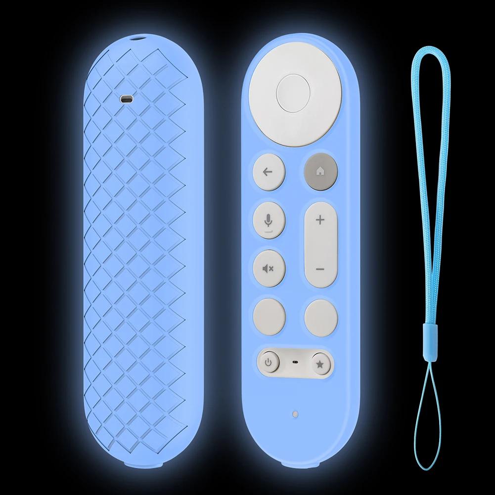 Silicone Remote Case Anti-Slip Protective Controller Sleeve Skin TV Remote Control Case Remote Cover for Google TV Streamer 4K
