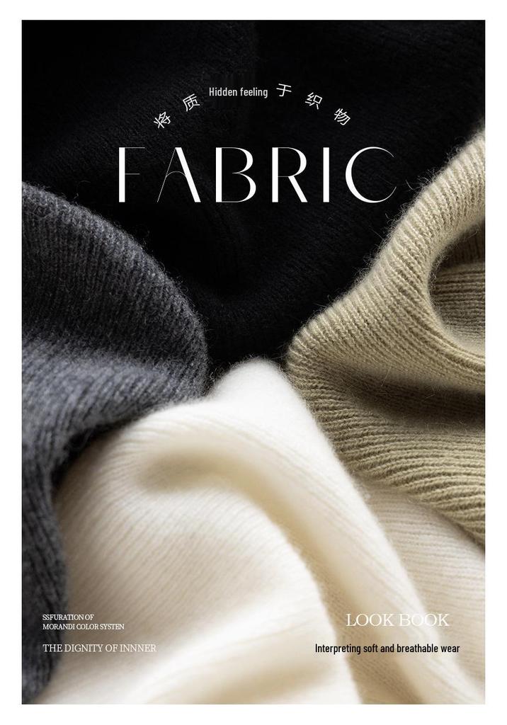 2025 Autumn/Winter 100% Cashmere Slim-fit Ribbed U-neck Striped Base Layer Knitwear