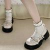 White French retro thick heel platform small leather shoes women's 2025 new summer shallow mouth versatile Mary Jane single shoes