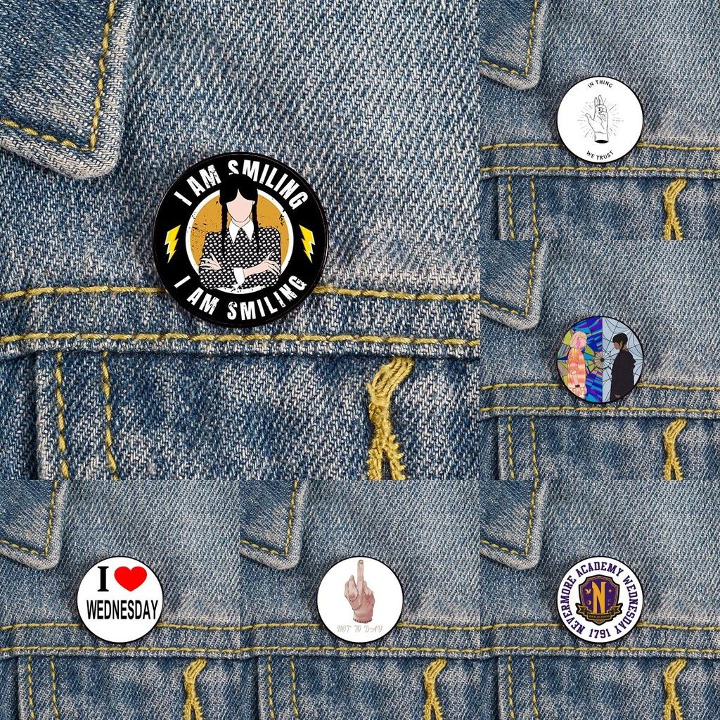 Wednesday Addams Brooch Thing Unique Badge For Dress Up