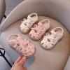Sandali Estivi per Bambine con Intagli Pizzo Scarpe Principessa Sandali per Bambini Suola Morbida Antiscivolo Scarpe da Spiaggia per Bambini Piccoli Taglia 21-30