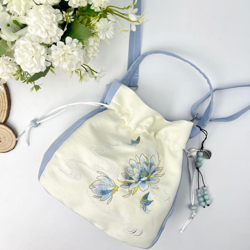 REWELL Embroidered Hanfu Style Crossbody Bag with Tassel