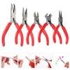 5pcs Set Steel   Jewelry Pliers Cutter     Tools Kit Round   Bent  Nose