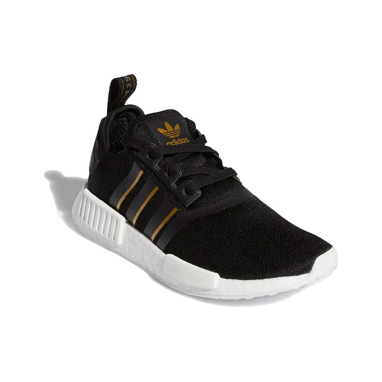 Adidas  NMD_R1 Black Gold Metallic Women Sneakers Core-Black Crystal-White FW6433