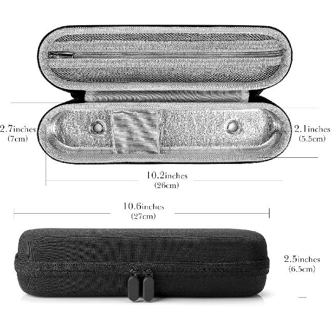 Linkidea Electric Toothbrush and Toothpaste Travel Case with Ventilation and Pocket for Charger, Compatible with Oral-B iO Series, Philip Sonicare,