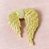Unisex Alloy Feather Wings Brooch with Shiny Rhinestone Trendy Lapel Pin for Party Banquet Outfit Jewelry Accessory