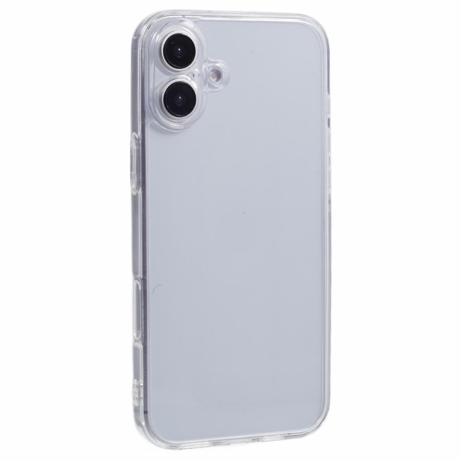 

SHANWO For iPhone 16 Clear Phone Case 1.5mm Shockproof TPU Mobile Back Cover As Shown A