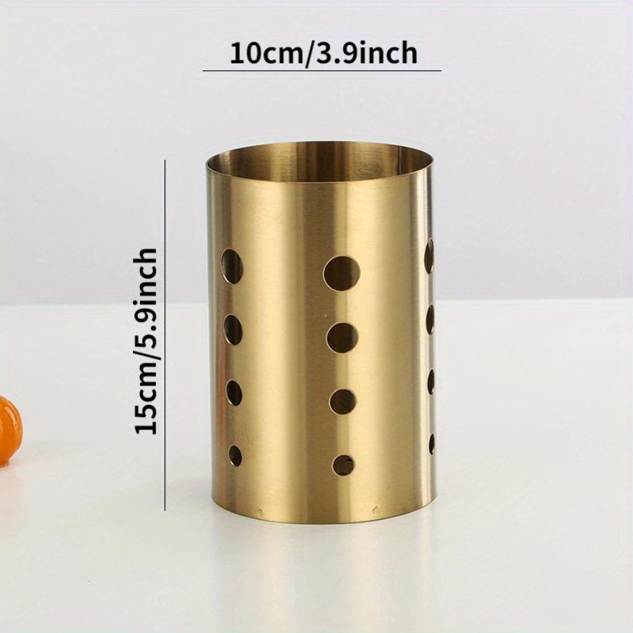 1PC Stainless Steel Golden Chopstick Rack Cutlery Holder Tableware Organizer Household Spoon Storage Container Kitchen Accessories