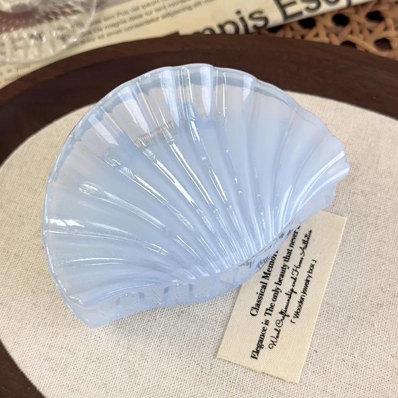 

1PC Shell Grab Clip Back Head Hairpin Temperament Elegant Seaside Vacation Style Shark Clip Hair Accessories