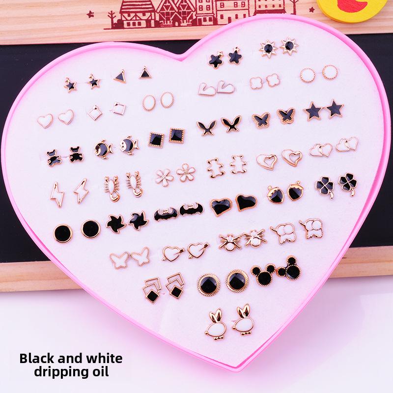 120 Love Earrings for Women: Diamond-Studded Resin and Plastic Jewelry Collection