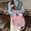 22 Autumn and Winter New Canvas Bag Bag, Letter Embroidery Quilted Handbag, Messenger Bag, Light and Large Capacity
