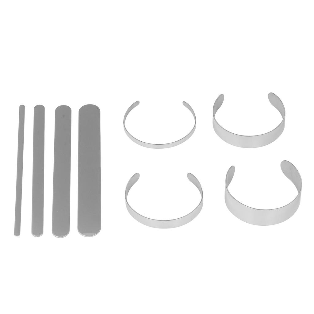 16 Pcs Bracelet Blank Adjustable DIY Openings 304 Stainless Steel Cuff Bangle Blank Bracelet Bending Bar