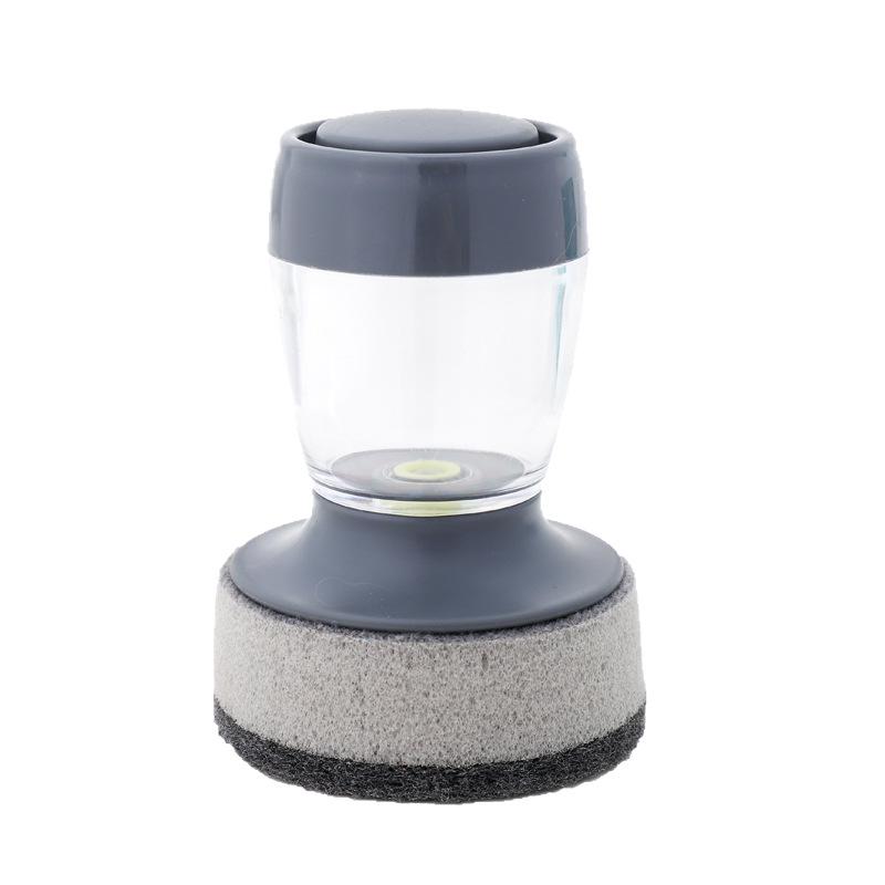 Multi-Functional Detachable Pot Brush with Automatic Liquid Dispensing, Safe for Cookware, Press-Type Cleaning Tool
