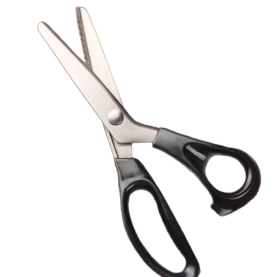 Handmade Big Wave Pattern Tailor Scissors for Non-Fraying Fabric
