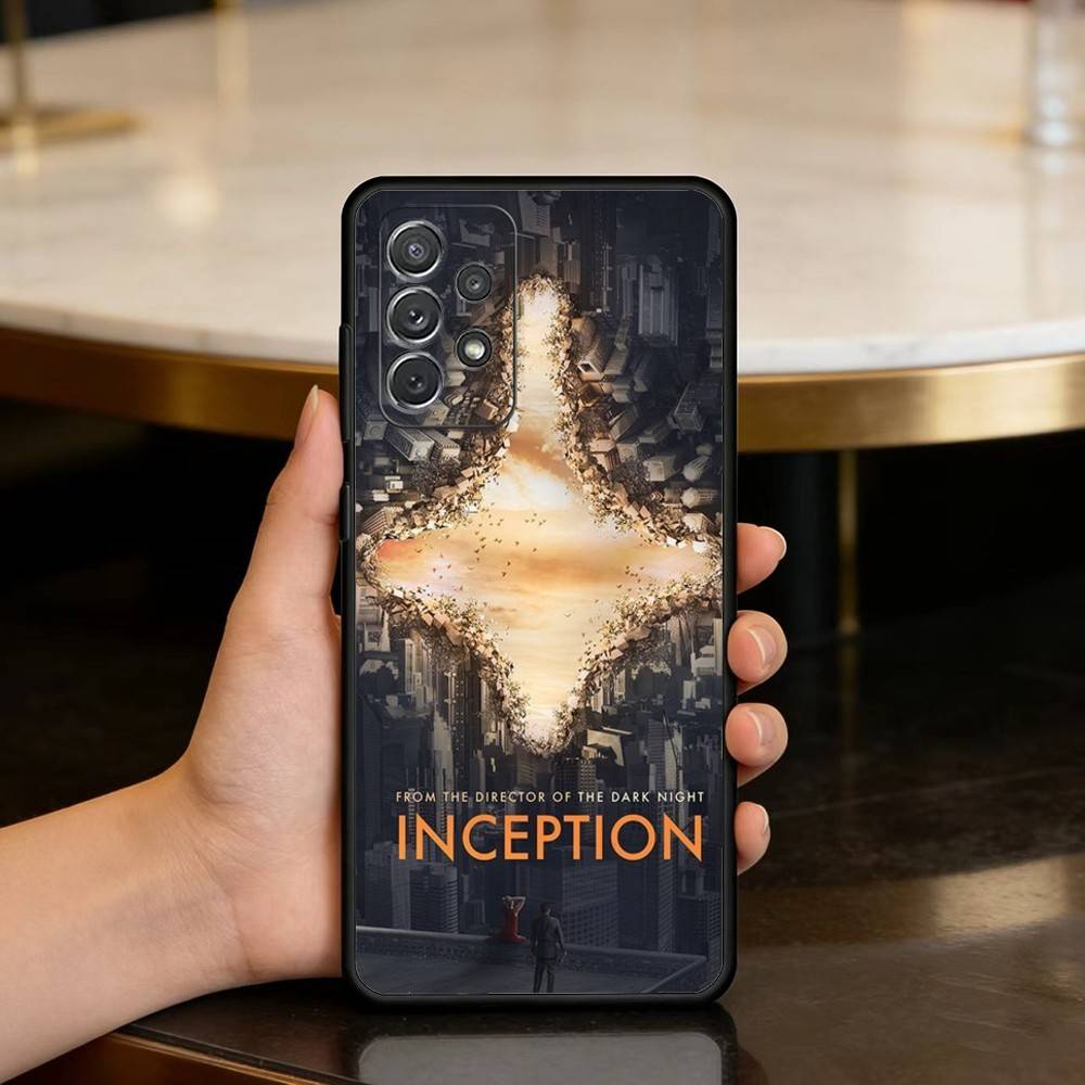 The S-Space I-Inception-es Soft Silicone Black Cover Phone Case For Samsung Galaxy A73,A72,A71,A70,A53,A52,A51 Samsung a31