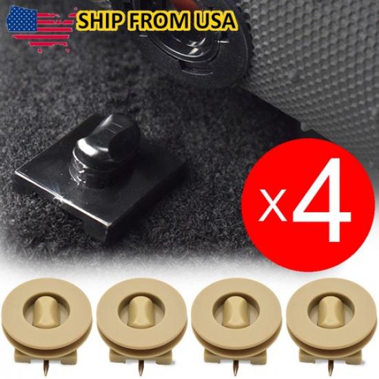 

4pcs Floor Mat Clips Car Carpet Fixing Retainer Beige Clamps Grips Holders Auto