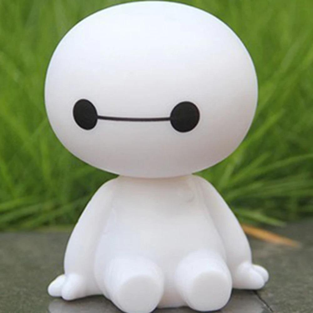 

Car ornaments cute shaking his head big white robot doll car ornaments toy accessories белый