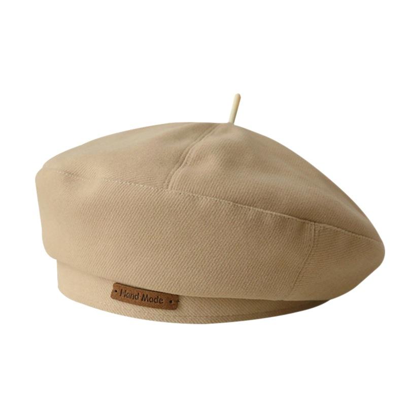 

Берет корейская шляпа художника маленькая британская универсальная однотонная кепка