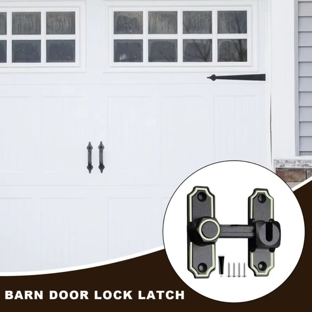 90 180 Degree Luminous Door Buckle Safety No- punching Door Catch Bolt Anti-theft Zinc Alloy Door Hasps Bathroom