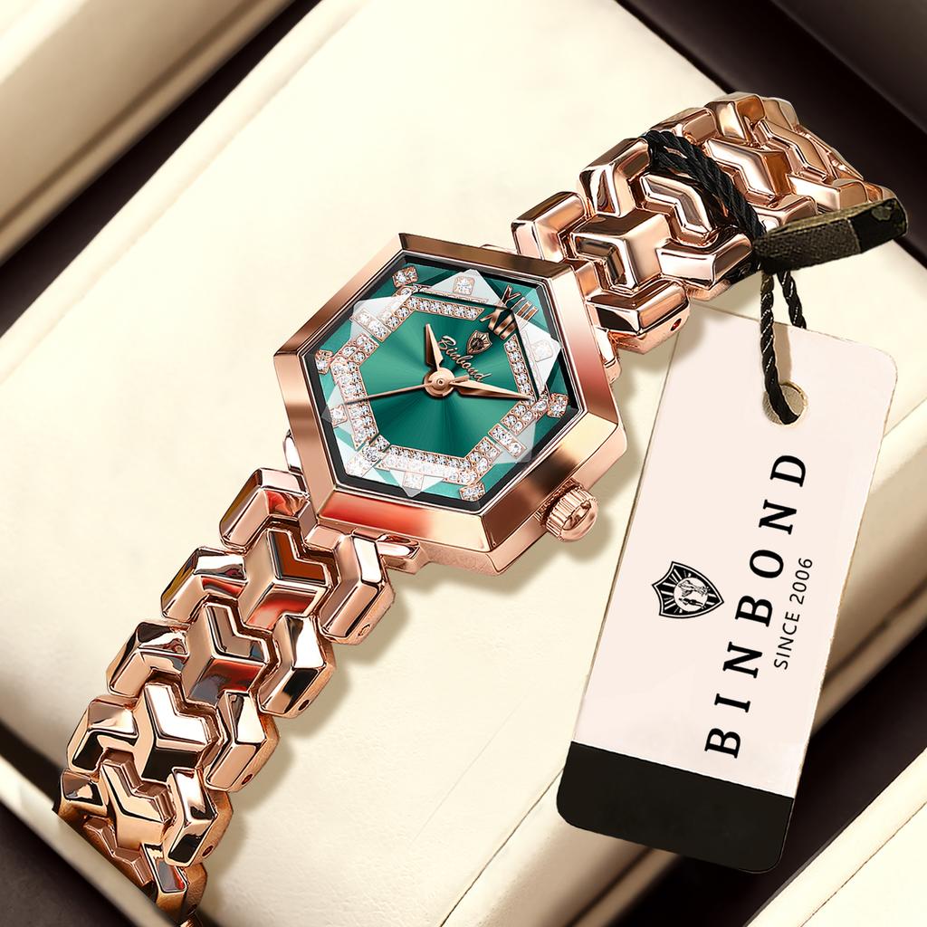 BINBOND Free Ship Orginal Luxury Quartz Watches For Women Precise Durable Waterproof Ladies Watch Casual Wristwatch Reloj
