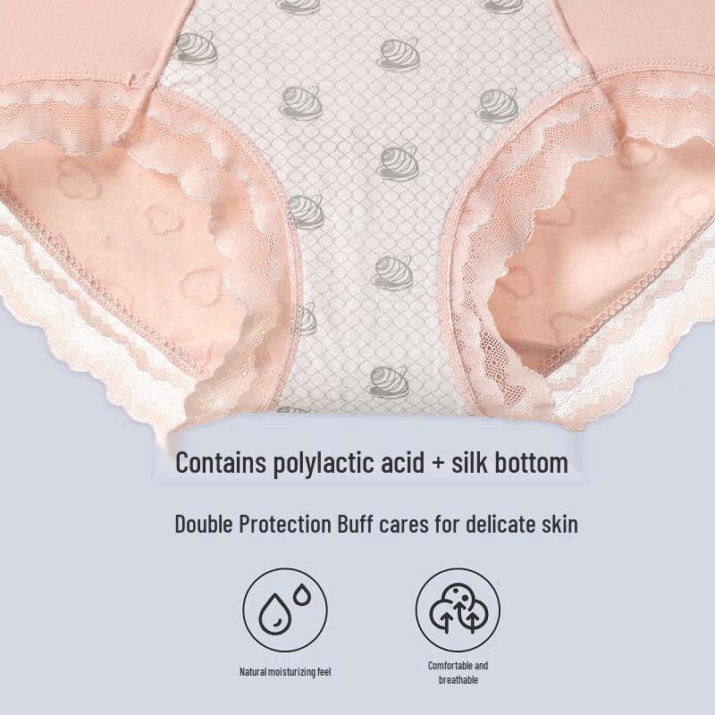 FENTENG Women's 7A Antibacterial High-Waist Underwear 3-Pack