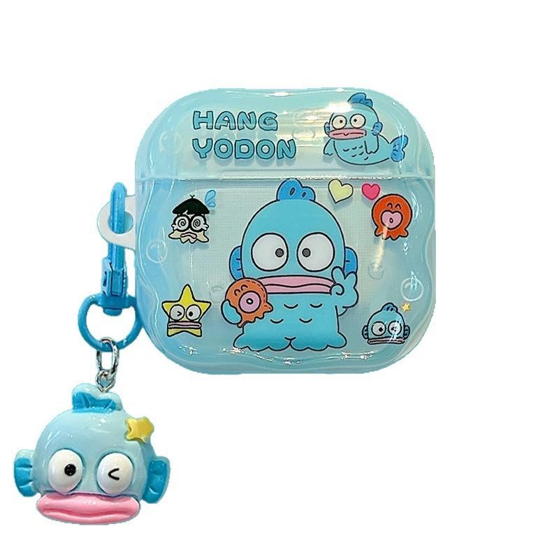 Mermaid Hanton applies to Apple AirPods 1 protective case pro1 third generation 1st generation fourth generation bluetooth headset case ugly fish