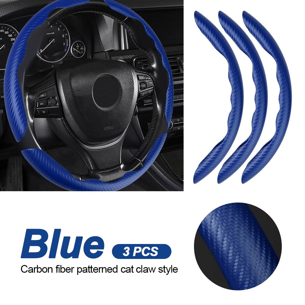 36cm Carbon Fiber Car Steering Wheel Cover Non-slip Ultra-thin Card Cover Summer Auto Handle Protective Cover Type D Universal