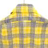 Givenchy 80s Vintage Check Pattern Long Sleeve Shirt 37 Yellow Men's Used