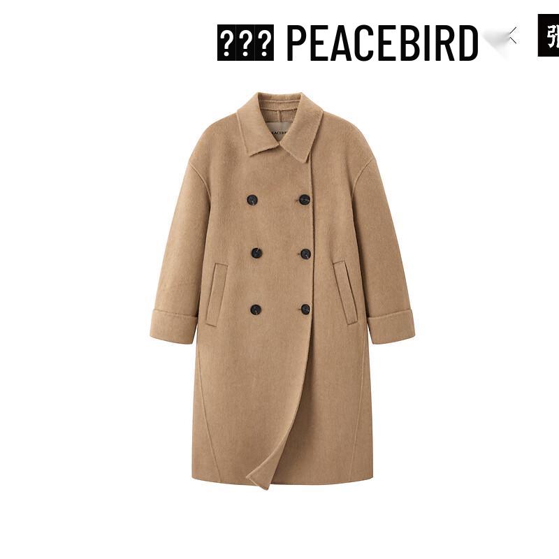 

PEACEBIRD Women s Winter Double-Breasted Wool Coat M