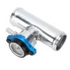 38mm 1.5in Inline Radiator Hose Filler Aluminum With Temperature Gauge for Engine
