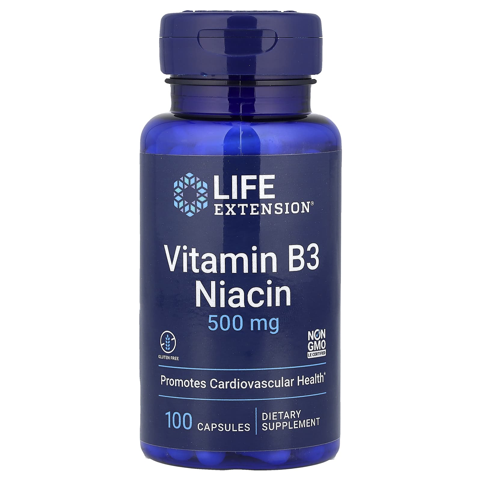

Vitamin B3 Niacin, 500Mg, 100 Capsules