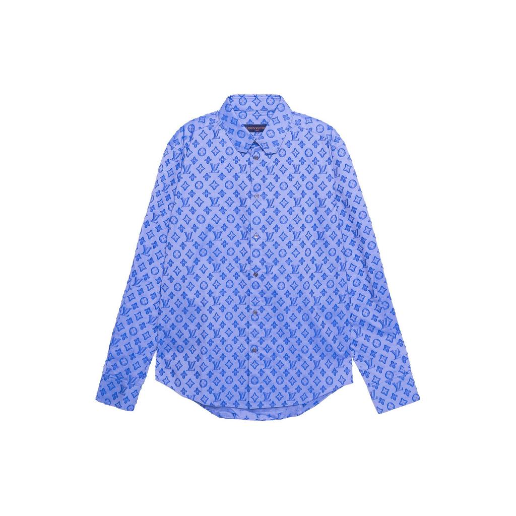 Louis Vuitton New Quarterly Products Of LV Shirt Men's Blue 1A8XDL