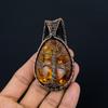 Baltic Amber Pendant, 999 Copper Wire Wrapped Gemstone Jewelry, Handmade Pendant For Mother Day
