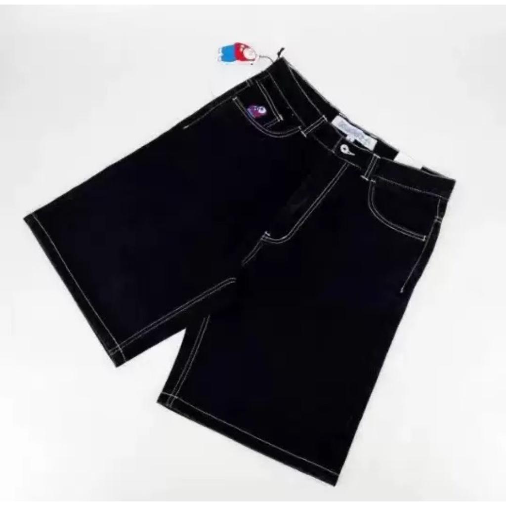 DRIPX Sommer Skateboard Jeansshorts Patchwork Stickerei Locker Jeans Weites Bein Hosen Hip-Hop Rock Straße Neue Hosen
