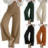 Autumn Winter Women's Casual Pants Elastic Corduroy Double Button Loose Fit Long Trousers Female Fashion Outerwear Bottoms