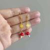 Bohemian Gold Sun and Mushroom Earrings