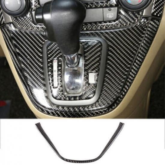 Fit For Honda CRV CR-V 2007-11 Carbon Fiber Interior Gear Shift Outer Frame Trim