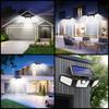 74 LED Solar Outdoor Motion Sensing Safety Lights,3-head Rotatable LED Wall Light,suitable for Garden,courtyard,garage,street