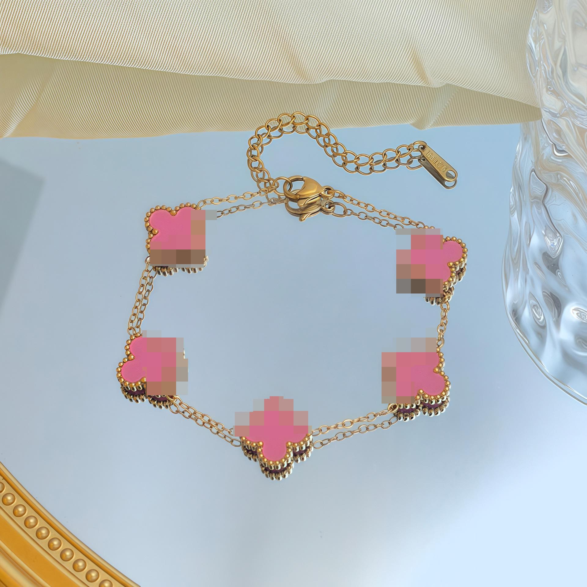 

Елегантний чотирилисник Браслет для жінок - Нетьмяніючі Високоякісні Ювелірні вироби з Титанової Сталі