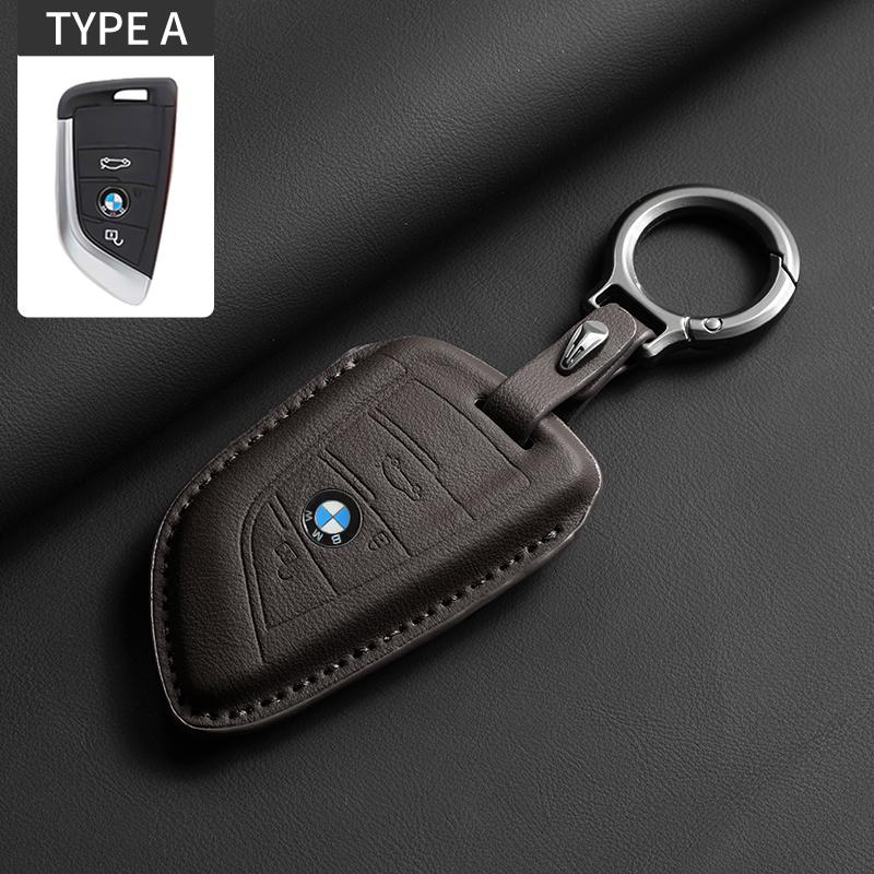 Leather Car Key Case Full Flip Shell For BMW 1 3 5 7 Series 320i 530i 550i F20 F15 F16 F48 G20 G30 G01 G02 G05 G11 X1 X3 X4 X5 NH8