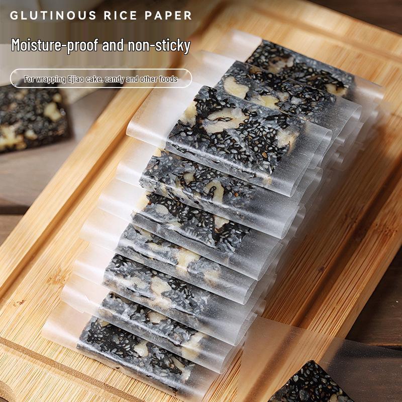 Doce de Rocha Baga de Pilriteiro Nougat Papel de Arroz Comestível 500 Folhas para Assar