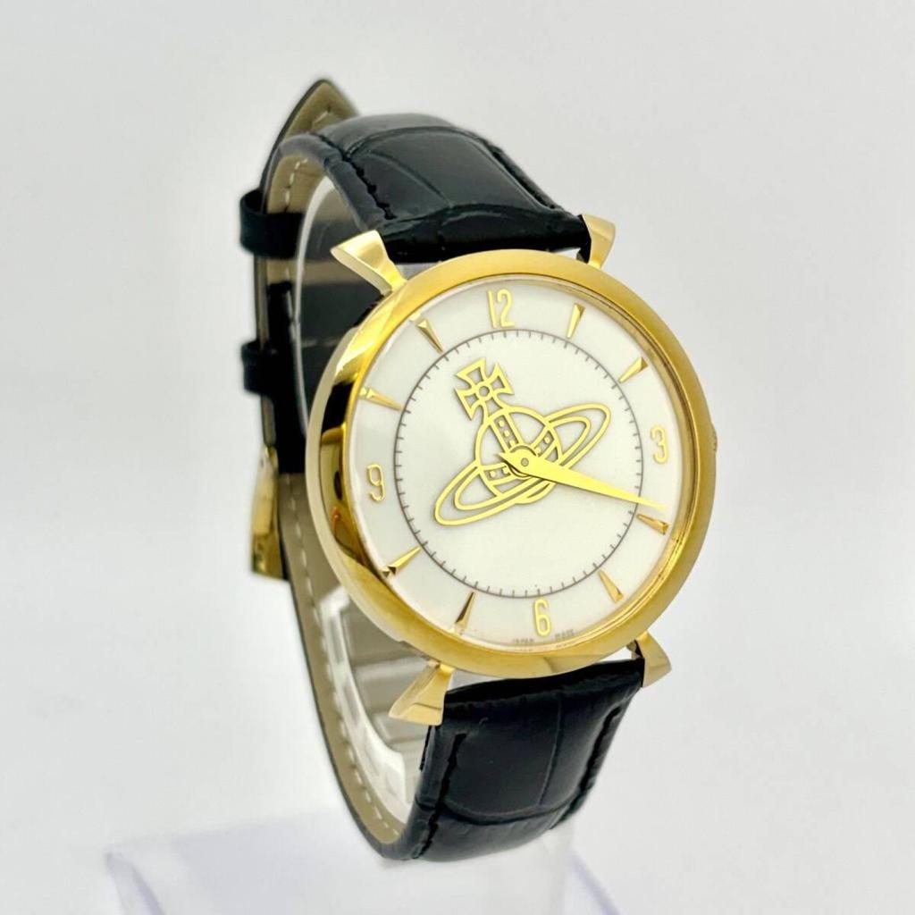 Used [Box Included/New Battery] Vivienne Westwood Orb Ladies Watch VW-7843 New Strap