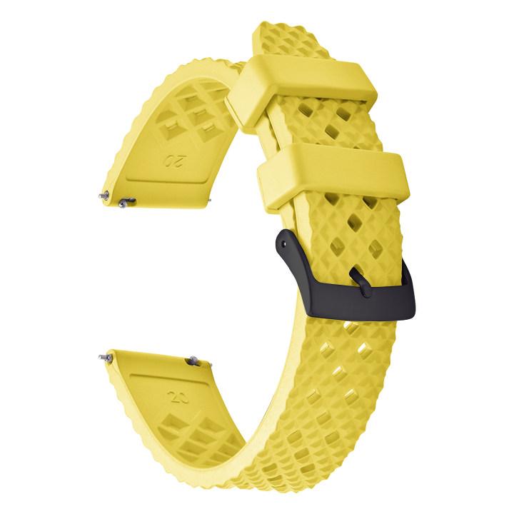 20mm/22mm Honeycomb Pattern FKM Rubber Watch Band Quick Release Spring Bars For Seiko SRP775Sweatproof Durable Replacement Strap
